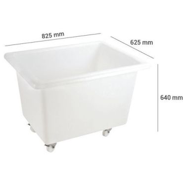 Gilac - Syvä säiliö 170 l - 2 kiinteää pyörää 2 kääntyvää jarrulla