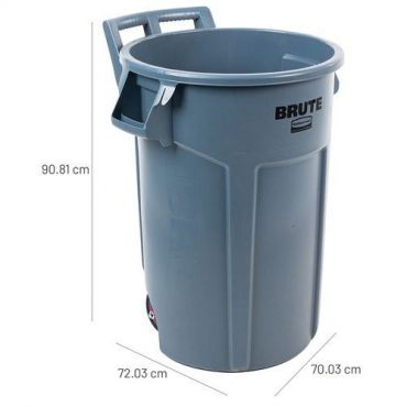 Rubbermaid - Saavi brute pyörillä 167 l