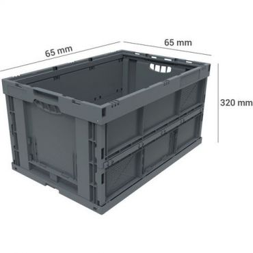 Walther faltbox - Kierrätetty kokoontaitettava astia - 61 l
