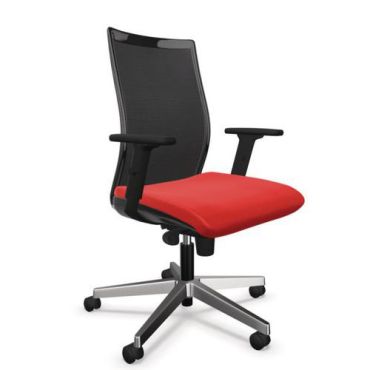 Nowy Styl - Toimistotuoli Intrata punainen - Ergonominen Säädettävä Kankainen istuin 8h istuma-aika