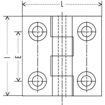 Emka - Sarana polyamidi 40x40 reiät upotettu m6