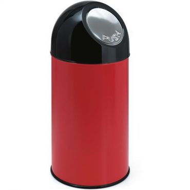 V-part - Roskakori painekannella ja sisäämpäri 40l punainen/musta