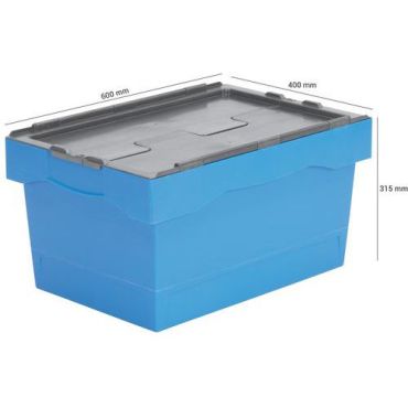 UTZ - Kuljetuslaatikko 55 L - 600 mm - Harmaa kansi - Sininen