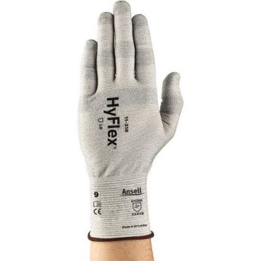 Ansell - HyFlex 11-318 työkäsineet - Koko 9 harmaa - Mekaaninen suojaus - Oeko-Tex Standard 100