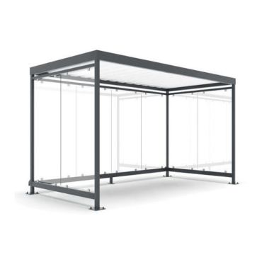 R and R - Sääsuoja RP4 - 10 henkilöä - 419,5 x 251 x 216,5 cm - Antrasiitti