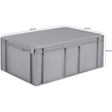 Schoeller allibert - Harmaa säiliö ja kansi – 45 l – 600x400 mm