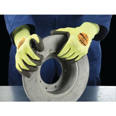 Ansell - HyFlex 11-423 viiltosuojakäsineet - Koko 10 - Polyuretaani Polyeteeni - Harmaa/keltainen