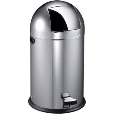 EKO - Roskakori Kickcan 40 L - Ruostumaton teräs poljinaukko harmaa/hopea