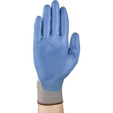 Ansell - HyFlex 11-518 viillonkestävät käsineet - Koko 9 sininen - Mekaaninen suojaus polyuretaanipinnoite