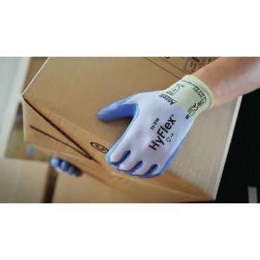 Ansell - HyFlex 11-518 viillonkestävät käsineet - Koko 9 sininen - Mekaaninen suojaus polyuretaanipinnoite