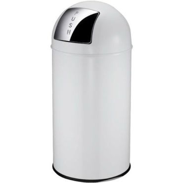 EKO - Push Bin 40 L roskakori - Valkoinen teräs - Tilava ja kestävä