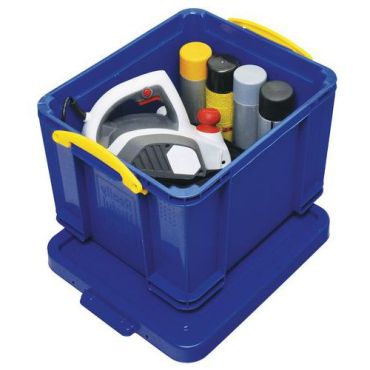 Really Useful Products - Säilytyslaatikko 35 L - Sininen - Kestävä ja pinottava