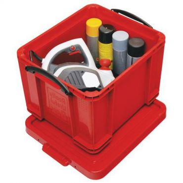 Really Useful Products - Säilytyslaatikko 35 L Punainen - Kestävä Polypropeeni - Pinottava