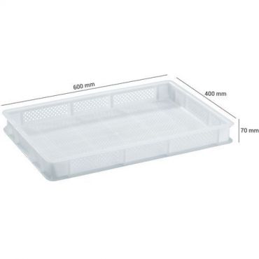 Mobil Plastic - Muovilaatikko 12 L - Valkoinen Rei'itetty Pinottava Varastointiin