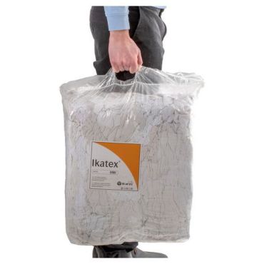 Ikatex - Konepyyhe Valkoinen Lakana 10 kg paali - Puuvilla - Normaali imukapasiteetti