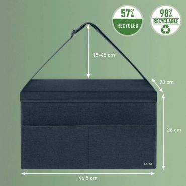 Leitz - Office-in-a-bag säilytyslaukku kankaasta kannella large
