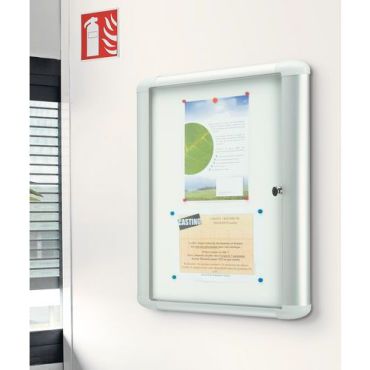 Bi-office - Ilmoitustaulukaappi mastervision aluminii 4 a4