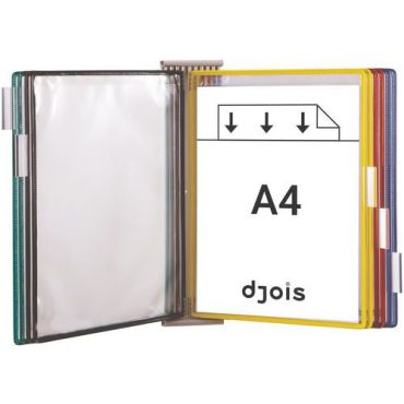 Djois Made By Tarifold - Lisämoduuli Tarifold 10 seinälle - Sekoitetut värit - 10 A4-taskua - Kierrätettävä