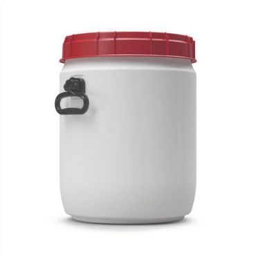 Curtec - Pinottava tynnyri 34 L - Valkoinen - Suuri aukko - HACCP-hyväksytty