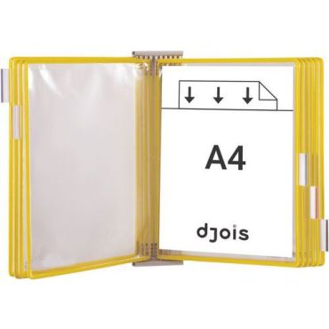 Djois Made By Tarifold - Lisämoduuli Tarifold 10 seinälle - Keltainen - 10 taskua A4 - Tukeva teräsrakenne