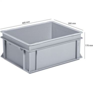 Utz - Muovilaatikko eu perus 15 l harmaa 400 x 300 mm