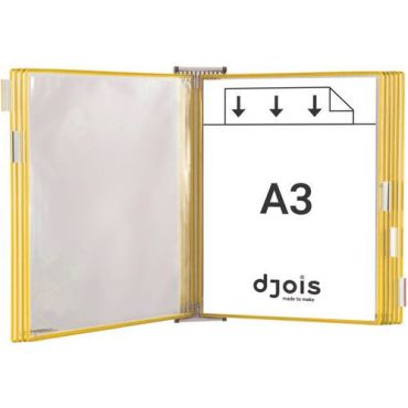 Djois Made By Tarifold - Seinäteline Tarifold A3 10 keltainen - 10 taskua - A3-koko - Kierrätettävä