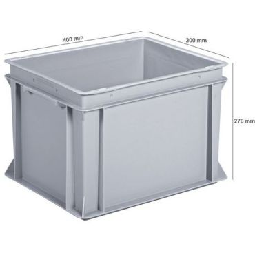 Utz - Muovilaatikko eu perus 24 l harmaa 400 x 300 mm