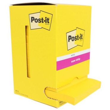 Post-it Super Sticky - Muistilaput 76x76 mm 12 kpl keltaista 90 arkkia/lohko