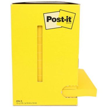 Post-it Super Sticky - Muistilaput 76x76 mm 12 kpl keltaista 90 arkkia/lohko