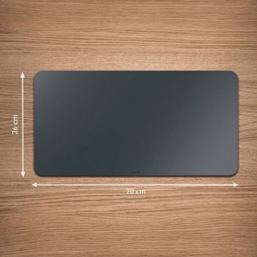 Leitz - Kirjoitusalusta 36x70 cm nahka tummanharmaa - Toimistotarvikkeet