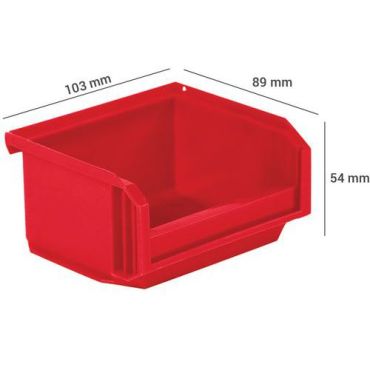 Novap - Moduulilaatikko Montana 0,3 L Punainen - Kestävä polypropeeni - Pinottava