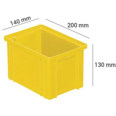 Polypropeenisäiliö 200x140x130 mm *2040* keltainen - Witre