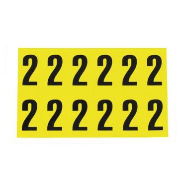 Kirjain/luku itsekiinnittyvä 2 21x38 mm 12 kpl - Witre