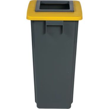Probbax - Kierrätysastia 60 L - Harmaa/keltainen muovi - 100% kierrätettävä