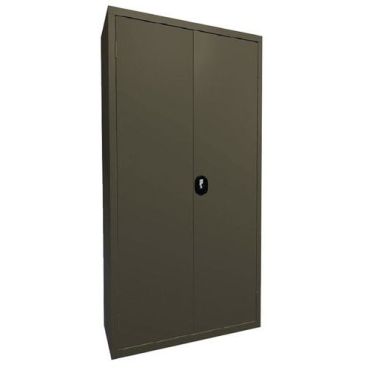 Acial - Metallikaappi saranoiduilla ovilla - 100x198cm Beige - 4 hyllyä 50kg/hylly - Kestävä ja tilava