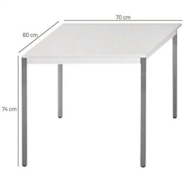 Manutan expert - Pöytä vakio 70 x 60 harmaa/harmaa