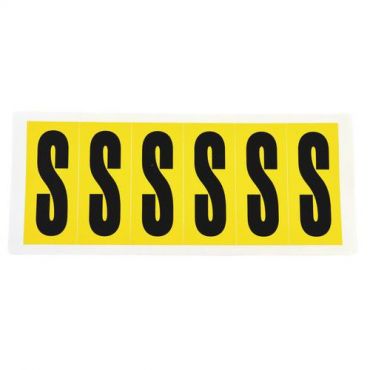 Kirjain/luku itsekiinnittyvä s 38x90 mm 6 kpl - Witre