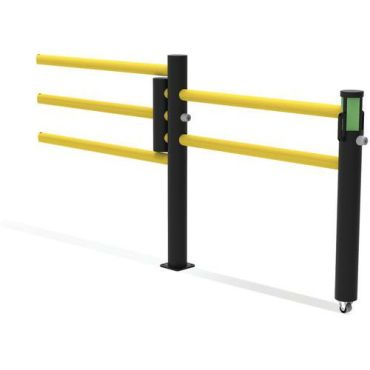 D-Flexx - Delta Oscar liukuportti 1000 mm - Joustava modulaarinen sisä- ja ulkokäyttöön polyeteeni musta/keltainen