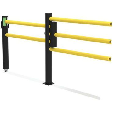 D-Flexx - Delta Oscar liukuportti 1000 mm - Joustava modulaarinen sisä- ja ulkokäyttöön polyeteeni musta/keltainen