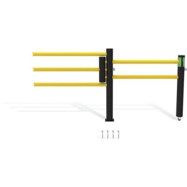 D-Flexx - Delta Oscar liukuportti 1000 mm - Joustava modulaarinen sisä- ja ulkokäyttöön polyeteeni musta/keltainen