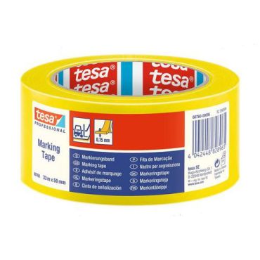 Tesa - Merkintäteippi pvc 60760 keltainen 33 m x 50 mm 36 kpl