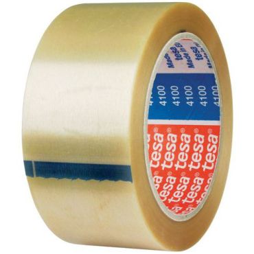 Tesa - PVC-teippi 4100 sininen läpinäkyvä - 50 mm x 66 m - Hiljainen ja kestävä