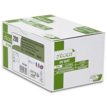 Gpv - Kirjekuori dl 110x220 valkoinen era pure - ikkuna 200