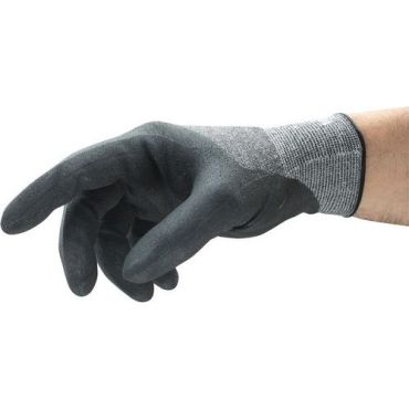Ansell - HyFlex 11-537 työkäsineet - Koko 8 harmaa - Nitriilipinnoite leikkaussuoja B 12 paria