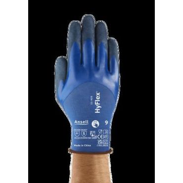 Ansell HyFlex 11-925 käsineet - Koko 9 sininen nitriilipinnoite nailon kevyt käsitellä