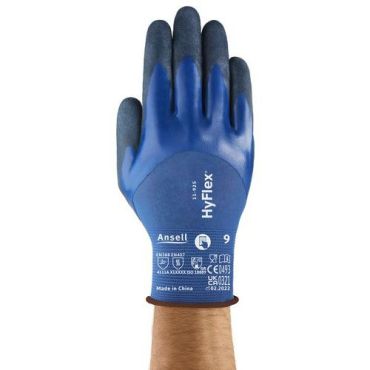 Ansell HyFlex 11-925 käsineet - Koko 9 sininen nitriilipinnoite nailon kevyt käsitellä