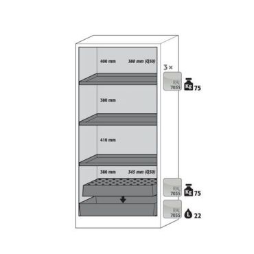 Asecos - Paloturvakaappi q-pegasus-90 3004204033622