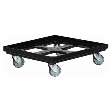 Nopla - Kuljetusalusta musta - 620x420x140 mm - 150 kg kantavuus - 4 kääntyvää kumipyörää