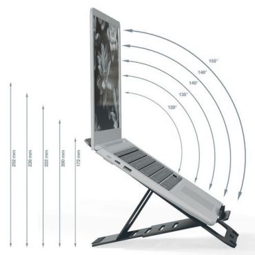 Leitz - Ergo ultralitteä alumiininen kannettavan tietokoneen teline