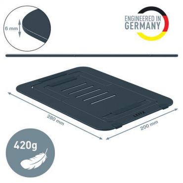 Leitz - Ergo ultralitteä alumiininen kannettavan tietokoneen teline